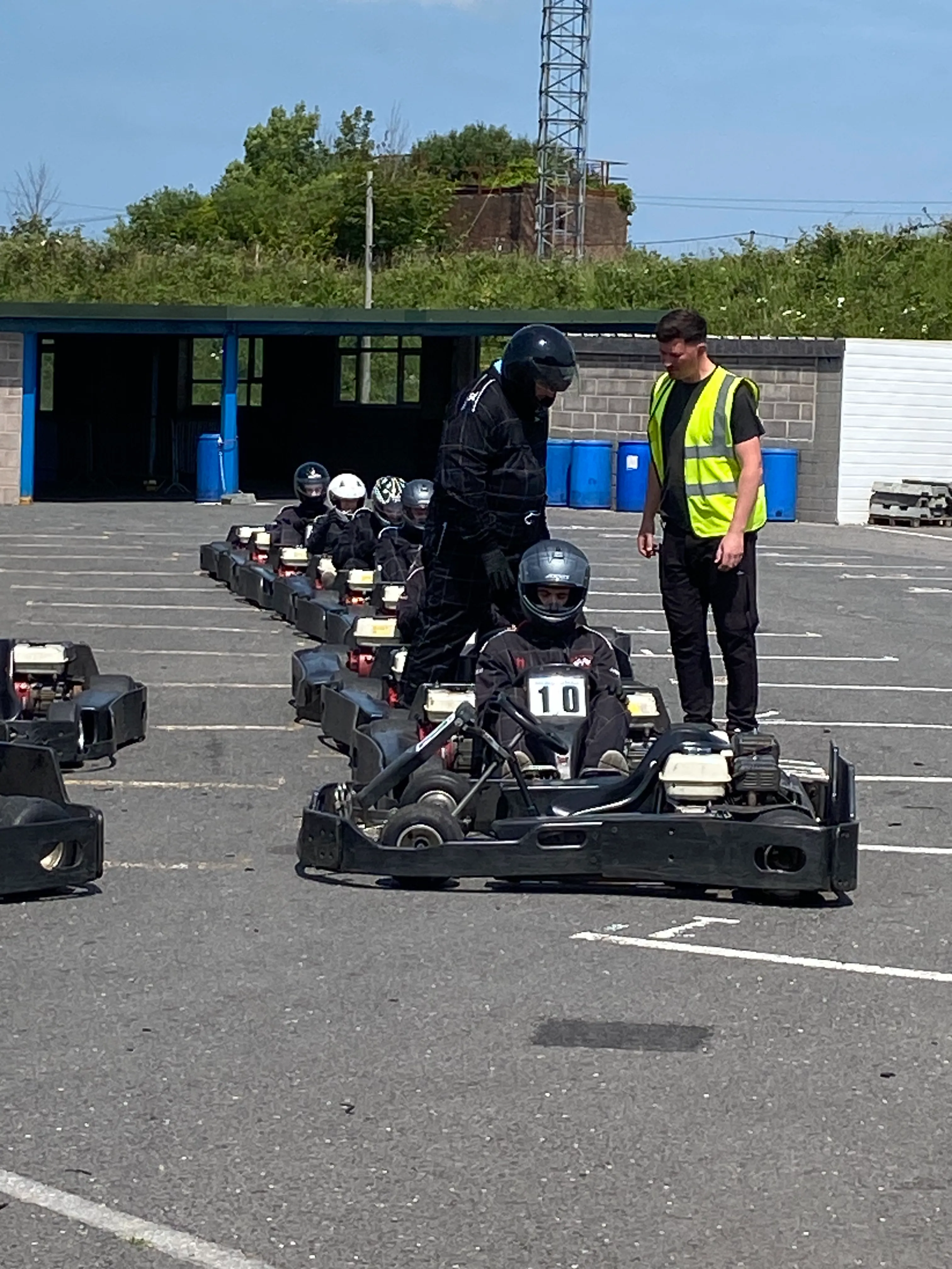 Supported living day trip go-karting in Somerset