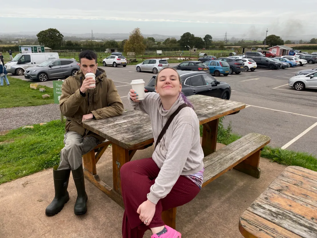 Learners meeting their friends for a coffee